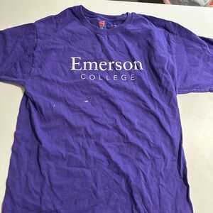 Hanes Purple Emerson College Tee